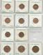 8 Coins Of 1 Penny + 3 Of 2 Pence Great Britain Varnished - Vrac - Monnaies