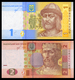 UKRAINE SET 2 BANKNOTES 1 & 2 HRYVNI 2018 SMOLIY ЮК Pick New Unc - Ukraine