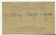 RARE TICKET TRANSPORT CITROEN VOITURE LYON  Cours VERDUN Gare Automobile 1949 40s - Altri & Non Classificati