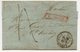 FRANCE LAC Partiel - LANDRECIES  1848 Vers CHARLEROI + AMB FRANCE PAR QUIEVRAIN  - R FRONT  - TB - AA4 - Bahnpoststempel