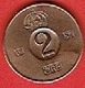 SWEDEN  #  2 ØRE FROM 1957 - Suède