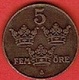 SWEDEN  #  5 ØRE FROM 1919 - Suède