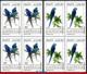 Ref. BR-2423-24-Q BRAZIL 1993 BIRDS, PARROTS, AMERICA ISSUE,, UPAEP, FAUNA, MI# 2548-49, BLOCKS MNH 8V Sc# 2423-2424 - Neufs