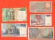 Italia 500 1000 2000 5000 10000 Lire Banconote Repubblica Italiana Lotto 5 Diverse Italian Notes - 1000 Lire