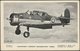 North American Harvard I Trainer, C.1940 - Valentine's Aircraft Recognition Postcard - 1939-1945: 2nd War