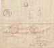 498/28 - CHARBONNAGES - Lettre Précurseur CHARLEROI 1849 Vers ROUEN - Marque PD De Port Payé - Verso 3/3 = 6 Décimes - 1830-1849 (Belgique Indépendante)