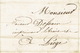 Précurseur Lettre Du 13/7/1847 Envoyée Par Porteur De OCQUIER à LIEGE - Signé FRANCOIS Instituteur - 1830-1849 (Belgique Indépendante)