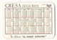 Carte De Visite Avec Calendrier Publicitaire Cresa à Barcelona - Cartes De Visite