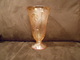 Ancien Vase Irisé Décor Floral Verre Pressé Hauteur 23 Cm Excellent état - Verre & Cristal