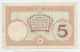 New Caledonia Noumea 5 Francs 1926 VF  P 36b 36 B - Nouméa (New Caledonia 1873-1985)