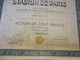 Action De 100 Francs Au Porteur Entièrement Libérée/STADIUM De PARIS/ /1934        ACT203 - Sports