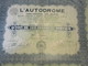 Action De 100 Francs Au Porteur Entièrement Libérée/L'AUTODROME/Parc National Des Sports/ /1924        ACT210 - Sports
