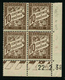 FRANCE - YT TAXE 29 ** - BLOC DE 4 TIMBRES NEUFS ** AVEC COIN DATE - Postage Due