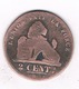 2 CENTIMES  1836   BELGIE /1250/ - 2 Centimes