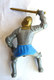 FIGURINE MARQUE INCONNUE Type BRITAINS - CHEVALIER CAVALIER A L'EPEE (2) - Militaires