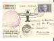 Carte 1er Courrier Aérien Montpellier-Marseille Par Avion Farman + Timbre N°383 Victor Hugo , 1939 - Lettres & Documents