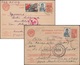 URSS 1941. 2 Cartes, Entiers Postaux Censurés, Pour L'Allemagne Et L'Inde. Michel P151 Et P 161 - ...-1949