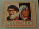 Almanach  Du Facteurt De 1991 Recto  L'abbé Pierre  Et  Mère Teresa   Verso   Saint - Jacques - De - Compostelle - Grand Format : 1991-00