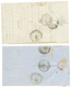 2 Lettres : 1858 20c(n°14) Obl. PC 4033 + T.22 DURBAN. Cote 380€. TB. - Other & Unclassified