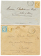 2 Lettres : 1868 N°21 GC 2257 (LE MAS THIBERT) Et 1871 CERES 15c+ 25c GC 4932 + T.24 MOURIES. TB. - Sonstige & Ohne Zuordnung