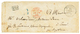 "CORSE Pour PORTO-RICO" : 1859 T.15 VESCOVATO + PD (port Payé En Numéraire) + Taxe Espagnole 1/2 Bleue Sur Enveloppe(pd) - Autres & Non Classés