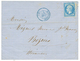 "GROS CHIFFRE Bleu" : 1866 20c(n°22) Obl. GC 1300 En Bleu + T.15 DIEULEFIT En Bleu Sur Lettre Pour BEZIERS. Très RARE. S - Andere & Zonder Classificatie