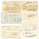 BEZIERS : Lot 10 Lettres (Lenain 2, 4, 5(x2), 6(x2), 7, 2 PORT PAYE, Cachet D' Arrivée Linéaire. TTB. - Andere & Zonder Classificatie