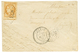 1871 10c BORDEAUX (n°43) TTB Margé Obl. GC 873 + T.24 CHAMAC Sur Enveloppe Pour MARVEJOLS. RARE. TTB. - Andere & Zonder Classificatie