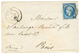 1860 FRANCE 20c(n°14) TTB Margé Obl. Cachet Sarde EVIAN Sur Enveloppe Pour PARIS. Superbe. - Otros & Sin Clasificación