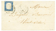 1858 SARDAIGNE 20c TTB Margés Obl. MOUTIERS Sur Lettre Avec Texte. B/TB. - Andere & Zonder Classificatie