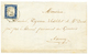 1859 SARDAIGNE 20c TTB Margé Obl. THONON Sur Lettre Avec Texte Daté "MARIN" Pour ANNECY. TB. - Otros & Sin Clasificación