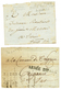 2 Lettres : An 2 ARME D' ITALIE De NICE Et PORT PAYE/POSTE FRANCAISE/ A NAPLES Ss Texte Pour TURIN. TB. - Sellos De La Armada (antes De 1900)