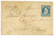 1856 20c(n°14) Obl. AOO + ARMEE D' ORIENT Bau O Sur Enveloppe Pour La FRANCE. TB. - Marques D'armée (avant 1900)