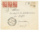 TUNISIE : 1944 1F50(x3) Obl. BARDO + "F.M" + CENSURE Sur Lettre RECOM. Pour BAFIA (CAMEROUN). TTB. - Marques D'armée (avant 1900)