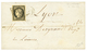 18949 20c Noir Sur Jaune Avec 4 Grandes Marges Sur Lettre Avec Texte De BESANCON Pour LYON. TTB. - 1849-1850 Cérès