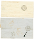 POSTE FERROVIAIRE : 2 Lettres (1851/54) Avec Cachets Rares RETARD DU COURRIER PARIS Et RETARD DU CONVOI PARIS. TTB. - 1853-1860 Napoleone III