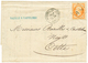 CONVOYEUR - PRECURSEUR : 1860 40c(n°16) Obl. GC 822 + MONTPELLIER A CETTE (CONV.) Sur Lettre Avec Texte De MONTPELLIER P - 1853-1860 Napoleone III