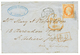 1856 40c(n°16) TB Margé Obl. Rouleau De POINTILLES Sur Lettre De PARIS Pour JERSEY. TTB. - 1853-1860 Napoléon III