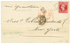 "GROSEILLE" : 1863 80c GROSEILLE TB Margé Obl. GC 532 + Taxe 3c Rouge Sur Lettre De BORDEAUX Pour NEW-YORK. Cote 440€. S - 1853-1860 Napoléon III
