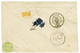 1863 20c(n°22) Obl. GC 2404 + T.22 MONTFORT DU GERS + TIMBRE IMPERIAL 50c Obl. Sur Enveloppe(pd) Pour CONDOM. Combinaiso - 1863-1870 Napoléon III Lauré