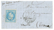 20c(n°29) Obl. Etoile 4 + PARIS 14 Nov 70 Sur Lettre Pour VOUILLE (26 Nov 70). TTB. - Guerra De 1870