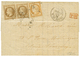 BALLON MONTE Pour La MARTINIQUE : 1870 Paire 30c (n°30) + 10c SIEGE (n°36) Obl. Etoile 5 + PARIS 24 Oct 70 Sur Lettre Av - Guerre De 1870