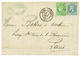 "1er SEPTEMBRE 1871" : 5c BORDEAUX(n°42) TTB Margé + 20c(n°29) Obl. Ambulant PN + GARE D' ANGERS 1 Sept 71 Sur Lettre Po - 1870 Emission De Bordeaux