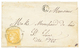COTE D' OR : 1871 10c BORDEAUX TB Margé Obl. Cachet T.24 LAMARGELLE + BOITE RURALE C Sur Lettre Avec Texte Daté "FRENOIS - 1870 Emission De Bordeaux