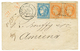 1871 20c BORDEAUX TB Margé + Paire 40c(n°31) Obl. PC 1 + T.17 ABBEVILLE Sur Env. CHARGE Pour AMIENS. TB. - 1870 Emisión De Bordeaux