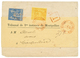 1883 15c + 25c SAGE Obl. Cachet Rouge ART. D' ARGENT MONTPELLIERsur IMPRIME RECOMMANDE Local. TTB. - Altri & Non Classificati