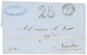 1854 PAIMBOEUF BATEAU A VAPEUR + Taxe 25 D.T + P.RUEZ ST PIERRE MARTINIQUE Sur Lettre De ST PIERRE Pour NANTES. Origine  - Correo Marítimo