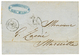 1855 VATICAN ° Taxe 10 Sur Lettre Avec Texte De CONSTANTINOPLE Pour MARSEILLE. Verso, SMYRNE. TTB. - Correo Marítimo