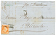1862 40c(n°16) Obl. ESTRANGERO BARCELONA + Taxe 3 Sur Lettre De MARSEILLE Pour ALICANTE. TTB. - Correo Marítimo