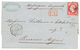 1863 80c(n°24) Obl. ANCRE + Cachet Rare POSTES FRANCAISES NAVARRE Sur Lettre Pour L' ARGENTINE. TB. - Poste Maritime
